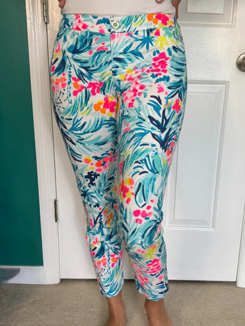 NWT Lilly Pulitzer Kelly Skinny Ankle Pant Serene Blue Size 0